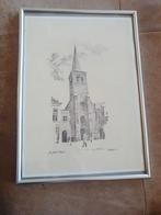 Litho St Joostkapel Breda gesigneerd, Antiek en Kunst, Ophalen