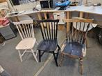 Drie houten stoelen Gratis ophalen, Huis en Inrichting, Stoelen, Ophalen, Gebruikt, Hout, Drie