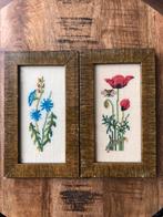 Vintage Kruissteek Borduurwerkjes - Set van 2, Antiek en Kunst, Kunst | Etsen en Gravures, Ophalen of Verzenden