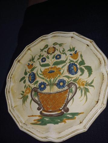 Salin faience bord Frankrijk vintage [26 cm dia] beschikbaar voor biedingen