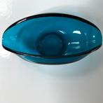 Vintage Sowerby glazen schaaltje/objekt in turquoise blauw, Ophalen