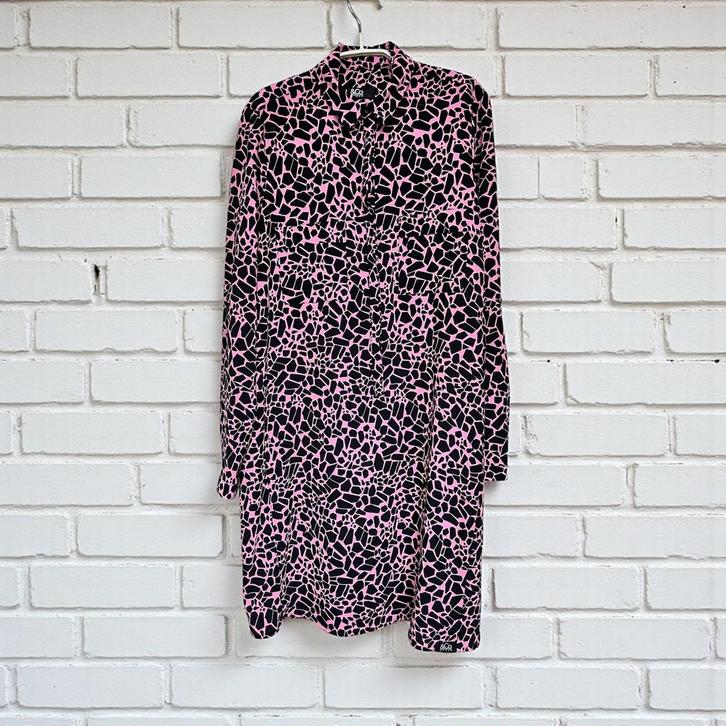 &Co Woman Jurk Maat L Roze Zwart Rika Dress Print Midi, Kleding | Dames, Jurken, Nieuw, Maat 42/44 (L), Roze, Onder de knie, Verzenden