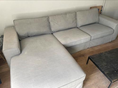 Bank met lig gedeelte, Huis en Inrichting, Banken | Bankstellen, Gebruikt, Hoekbank, Vierpersoons of meer, 250 tot 300 cm, 75 tot 100 cm