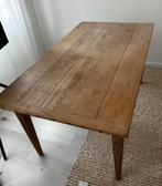 Massieve houten tafel – 90x160x77 cm – met lade, Huis en Inrichting, Tafels | Eettafels, Gebruikt, Eikenhout, Vijf personen of meer