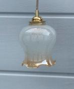Vintage glazen lamp kap uit Frankrijk, Ophalen of Verzenden