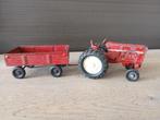 Oude gietijzeren tractor + aanhangwagen (made USA), Antiek en Kunst, Antiek | Speelgoed, Ophalen of Verzenden