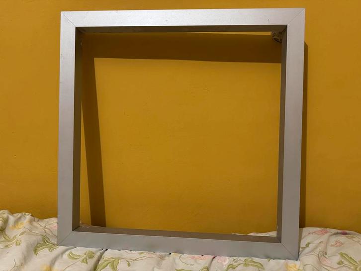 Bijzondere vierkante tl-lamp - wand/plafond, Huis en Inrichting, Lampen | Spots, Gebruikt, Metaal of Aluminium, Ophalen of Verzenden