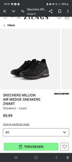 Skechers Millingen are wedge speakers zwart maat 40., Ophalen of Verzenden, Zo goed als nieuw, Zwart