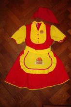 CARNAVAL hamburger serveerster jurk, geel rood, maat S/M, Kleding | Dames, Carnaval, Ophalen of Verzenden, Zo goed als nieuw, Kleding