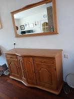 Te koop aangeboden dressoir en spiegel, Huis en Inrichting, Kasten | Dressoirs, Ophalen, Gebruikt, 150 tot 200 cm, Grenenhout