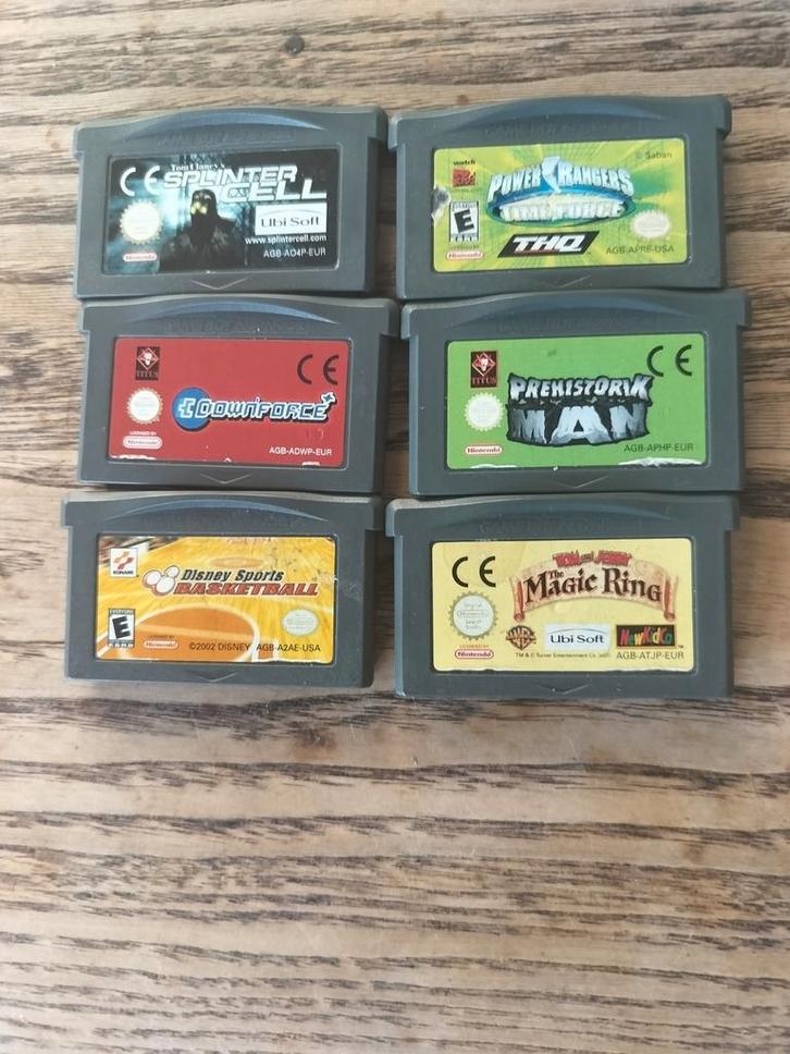 Gameboy spellen 2 oa splinter cell 4- downforce 4-, Spelcomputers en Games, Games | Nintendo Game Boy, Zo goed als nieuw, Avontuur en Actie