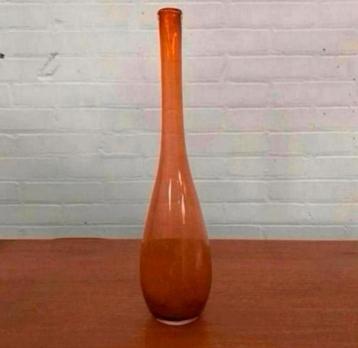 Vaas Flesvaas oranje Leerdam Floris Meydam Copier leerdam. beschikbaar voor biedingen