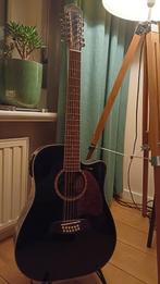 Oscar Schmidt OG312CEB 12-snarige semi-akoestische gitaar, Ophalen, Gebruikt, Western- of Steelstringgitaar, Met (piezo-)element