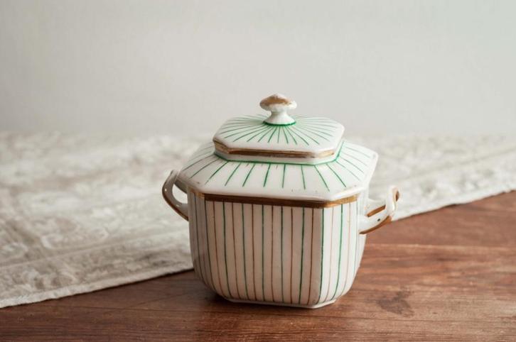 Antieke porseleinen suikerpot Vieux Paris, Antiek en Kunst, Antiek | Porselein, Ophalen of Verzenden