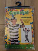 Nieuw carnavalskostuum, carnavalspak gevangene boef maat 140, Kinderen en Baby's, Carnavalskleding en Verkleedspullen, Nieuw, Ophalen of Verzenden