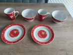 2 persoons kerstservies ontbijt brunch servies kerst setje, Diversen, Kerst, Ophalen of Verzenden, Zo goed als nieuw