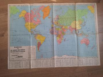 1940 Kaart Kompas vande landen der wereld en hun bezittingen beschikbaar voor biedingen