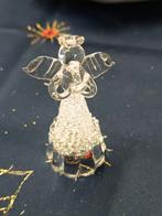 Glazen Engel Kandelaar, Huis en Inrichting, Woonaccessoires | Kandelaars en Kaarsen, Overige materialen, Wit, Ophalen of Verzenden