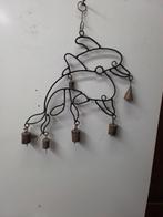 14494) windgong  dolfijn met belletjes  35x35 vm, Tuin en Terras, Tuinwanddecoratie, Ophalen of Verzenden