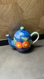 Blauwe theepot met appelmotief – Design by England, Ophalen of Verzenden