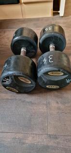 Set Lifemaxx 34kg halters dumbbells, Sport en Fitness, Fitnessmaterialen, Gebruikt, Dumbbell, Ophalen