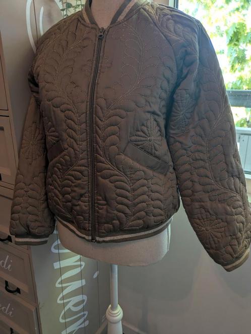 Summum lichtbruine Khaki damesjas Bomber Jacket. XS., Kleding | Dames, Jassen | Zomer, Zo goed als nieuw, Ophalen of Verzenden