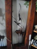 2 aparte schilderijen teak houten lijsten, Ophalen