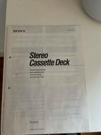 Sony TC-K410 Handleiding, Ophalen of Verzenden, Gebruikt
