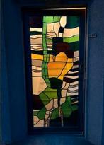 vintage huisdeur voordeur loodglas 1975, Doe-het-zelf en Verbouw, Deuren en Horren, Ophalen, Gebruikt, 80 tot 100 cm, Buitendeur