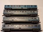 Set van 4 minitrix NS rijtuigen N-spoor, Hobby en Vrije tijd, Modeltreinen | N-Spoor, Gebruikt, Gelijkstroom, Trix, Wagon
