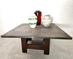 Vintage Fossielsteen Salontafel, Overige materialen, Gebruikt, Mid-century, leisteen, fossiel, vintage salontafel, brutalist, -