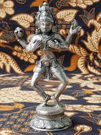 Mooi oud zilverbrons beeldje uit India van Shiva 15,5 cm., Ophalen of Verzenden