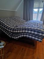 Hastens bed 2x 90/210 te koop, Ophalen, 90 cm, Eenpersoons, Blauw