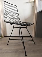 Zwarte Draadstoel - Eetkamerstoel, Huis en Inrichting, Stoelen, Ophalen, Zwart, Zo goed als nieuw, Metaal