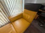 Sofa; geel en bruin hoofdgedeelte; 140x75x105 (lxbxh), Huis en Inrichting, Banken | Sofa's en Chaises Longues, Ophalen, Gebruikt