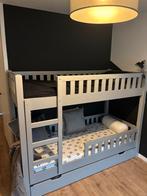 Mooi stapelbed + opberglade incl matrassen & beddengoed ZGAN, Ophalen of Verzenden, Zo goed als nieuw, Stapelbed