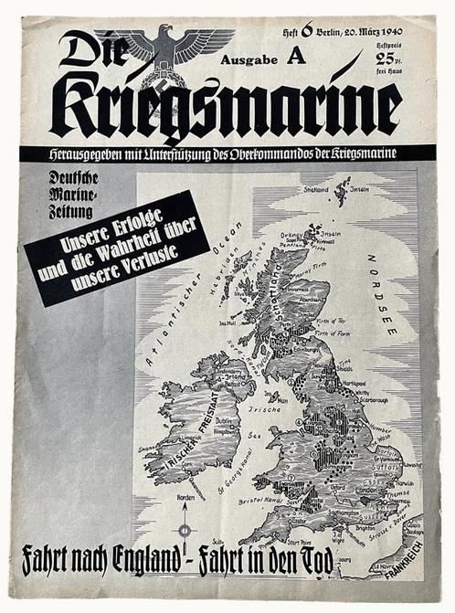 Die Kriegsmarine - Maart 1940, Verzamelen, Militaria | Tweede Wereldoorlog, Marine, Boek of Tijdschrift, Duitsland, Ophalen of Verzenden