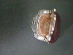 Leren beurs met zilver sluiting, Antiek en Kunst, Ophalen of Verzenden, Zilver