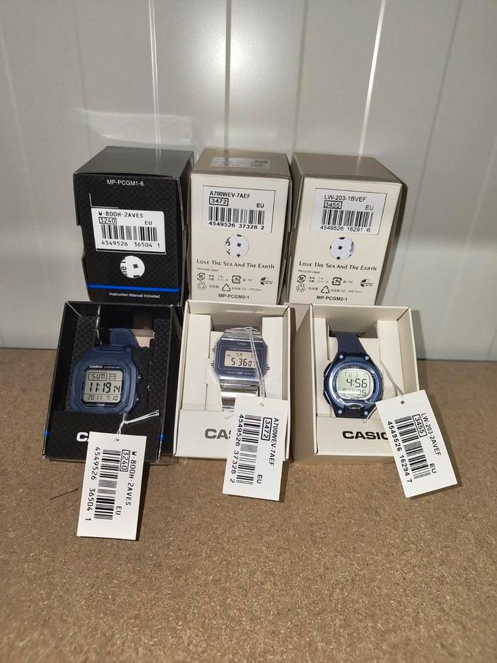 Casio Horloges: 3240, 3472, 3455 - Meerdere beschikbaar!, Sieraden, Tassen en Uiterlijk, Horloges | Dames, Nieuw, Overige merken