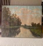 Antiek olieverf schilderij, Antiek en Kunst, Ophalen of Verzenden