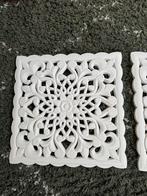 Wanddecoratie Hout Wit 38x38 cm - Nieuw, Ophalen of Verzenden, Nieuw