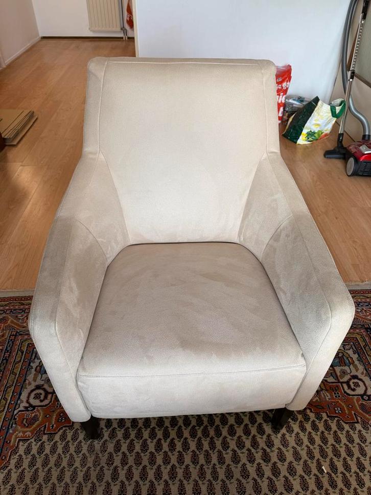 Zo goed als nieuwe Fauteuil Kolding - Crème, Huis en Inrichting, Fauteuils, Zo goed als nieuw, Hout, 50 tot 75 cm, Minder dan 75 cm