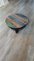 ronde, massief houten tafel, Huis en Inrichting, Ophalen, Gebruikt, 50 tot 100 cm, Rond