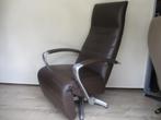 KEURIGE Prominent Cheri bruin leder design relax fauteuil, Ophalen of Verzenden, Zo goed als nieuw, Metaal