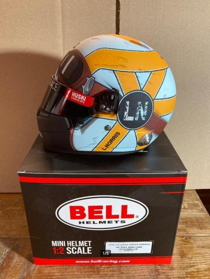 ✅ Lando Norris 1:2 2021 Monaco helmet F1 1/2 McLaren MCL35M, Verzamelen, Automerken, Motoren en Formule 1, Nieuw, Formule 1, Ophalen of Verzenden