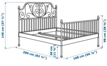 IKEA bed Leirvik inclusief lattenbodem en matrassen - afbeelding 2