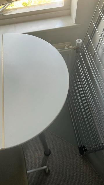 2x halfrond verlengstuk GALANT bureau ikea wit