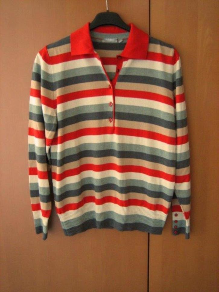 Zeer mooie sportief gestreepte polotrui RABE 38 snazzeys, Kleding | Dames, Truien en Vesten, Nieuw, Maat 38/40 (M), Overige kleuren