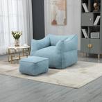 Comfortabele Bouclé Bean Bag Stoel, Huis en Inrichting, Zitzakken, Verzenden, Nieuw, Wit, Zitzakstoel