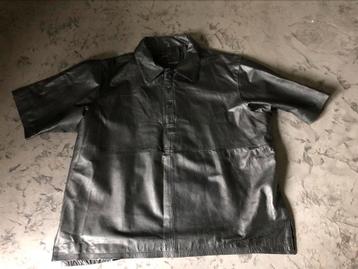 Kinky  zwart leren blouse& jas 3XL  Dark  Obsessions beschikbaar voor biedingen